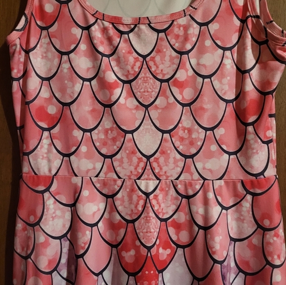 Fun Mermaid Style Sleeveless Dress hombre coloring from pink to blue Size L - Picture 5 of 6